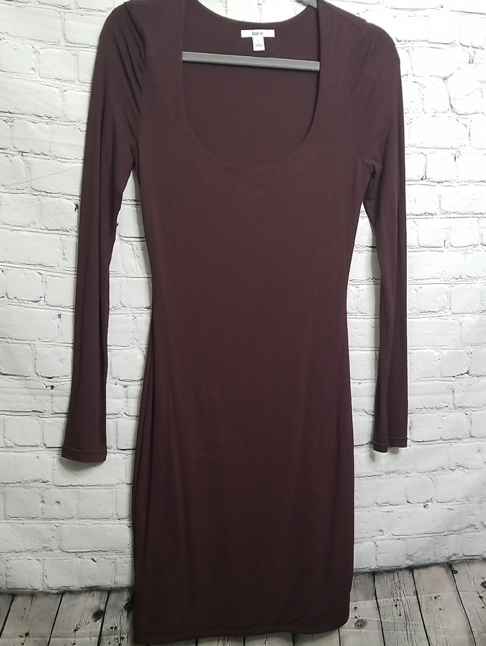 Bar 111 Dress Long Sleeve Scoop Neck Large